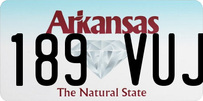 AR license plate 189VUJ