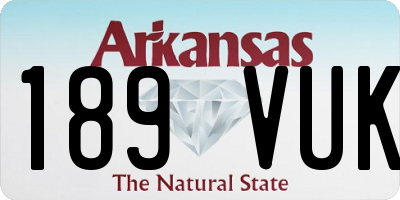 AR license plate 189VUK