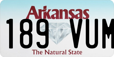 AR license plate 189VUM
