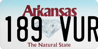 AR license plate 189VUR