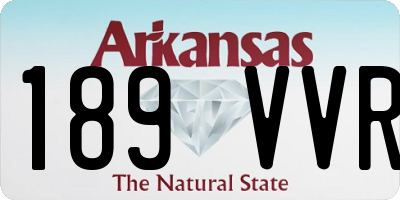 AR license plate 189VVR