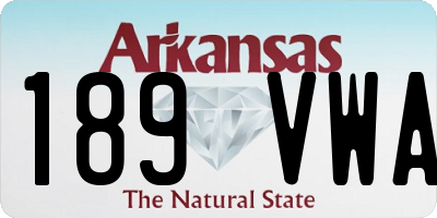 AR license plate 189VWA