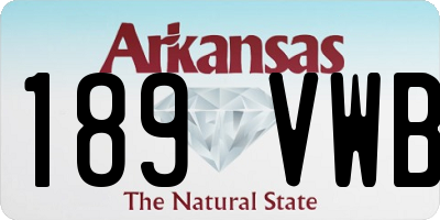 AR license plate 189VWB