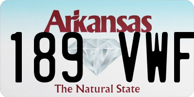 AR license plate 189VWF