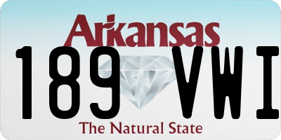 AR license plate 189VWI