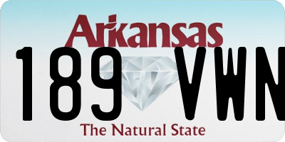 AR license plate 189VWN