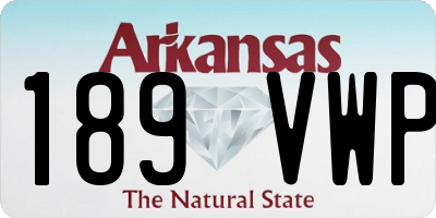 AR license plate 189VWP