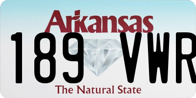 AR license plate 189VWR