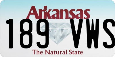 AR license plate 189VWS