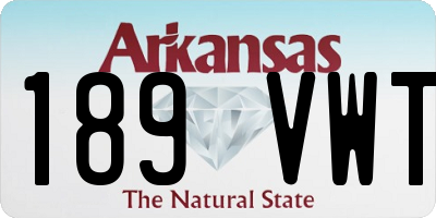 AR license plate 189VWT