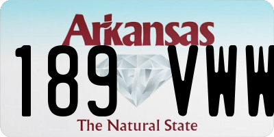 AR license plate 189VWW