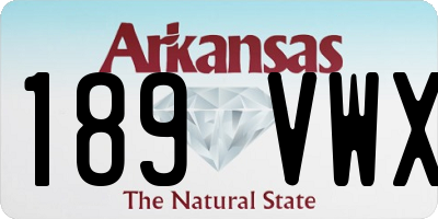 AR license plate 189VWX