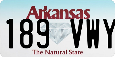 AR license plate 189VWY