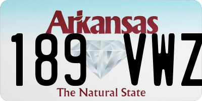 AR license plate 189VWZ
