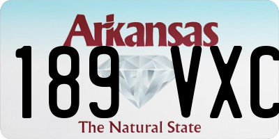 AR license plate 189VXC