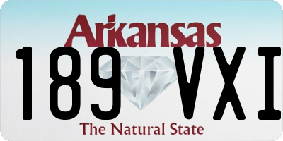 AR license plate 189VXI