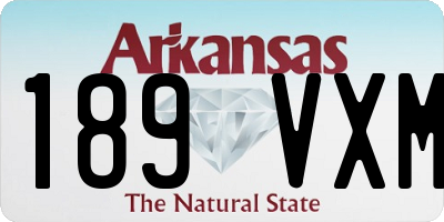 AR license plate 189VXM