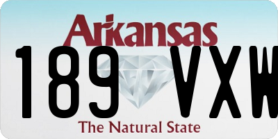AR license plate 189VXW