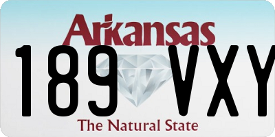 AR license plate 189VXY