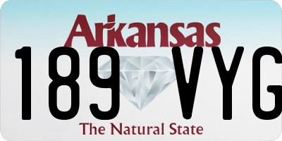 AR license plate 189VYG