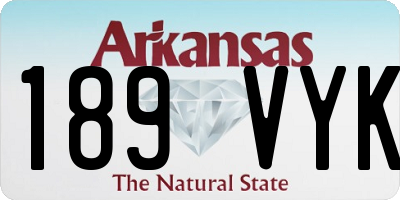 AR license plate 189VYK