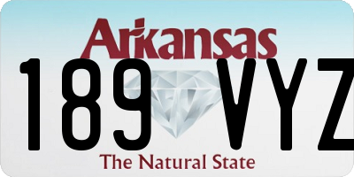 AR license plate 189VYZ