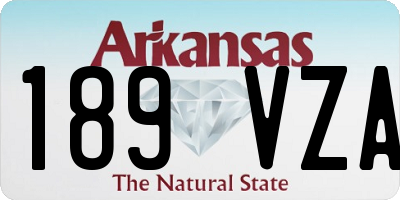 AR license plate 189VZA