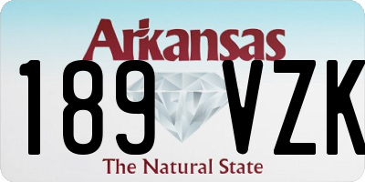 AR license plate 189VZK