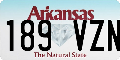 AR license plate 189VZN