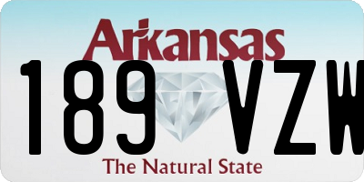 AR license plate 189VZW