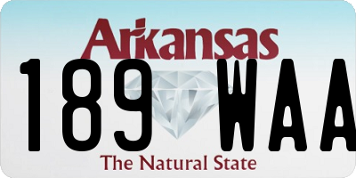 AR license plate 189WAA