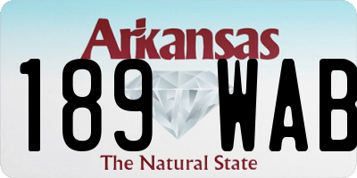 AR license plate 189WAB