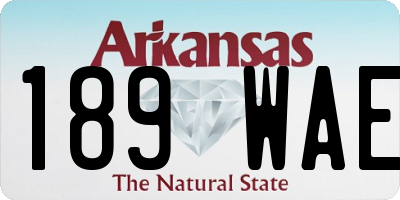 AR license plate 189WAE