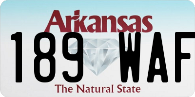 AR license plate 189WAF
