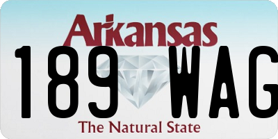 AR license plate 189WAG