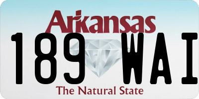AR license plate 189WAI