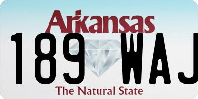 AR license plate 189WAJ
