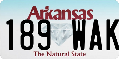 AR license plate 189WAK