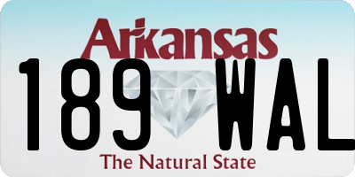 AR license plate 189WAL