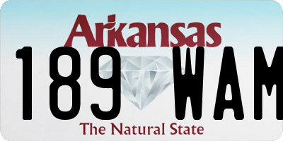 AR license plate 189WAM