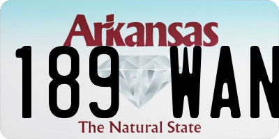 AR license plate 189WAN