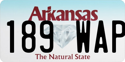 AR license plate 189WAP