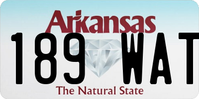 AR license plate 189WAT