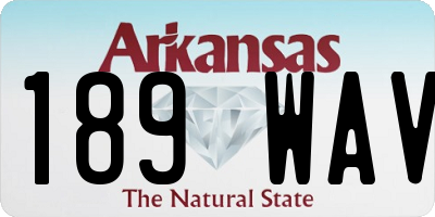 AR license plate 189WAV