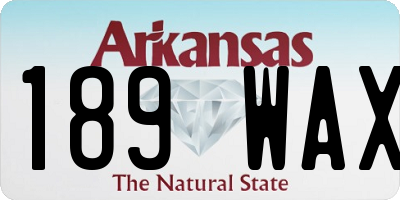 AR license plate 189WAX