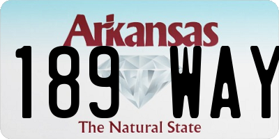 AR license plate 189WAY