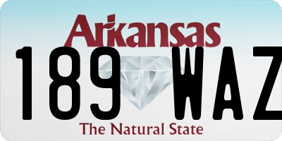 AR license plate 189WAZ