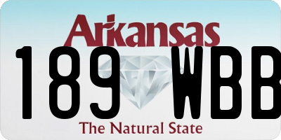 AR license plate 189WBB