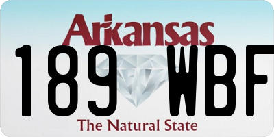 AR license plate 189WBF