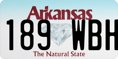 AR license plate 189WBH